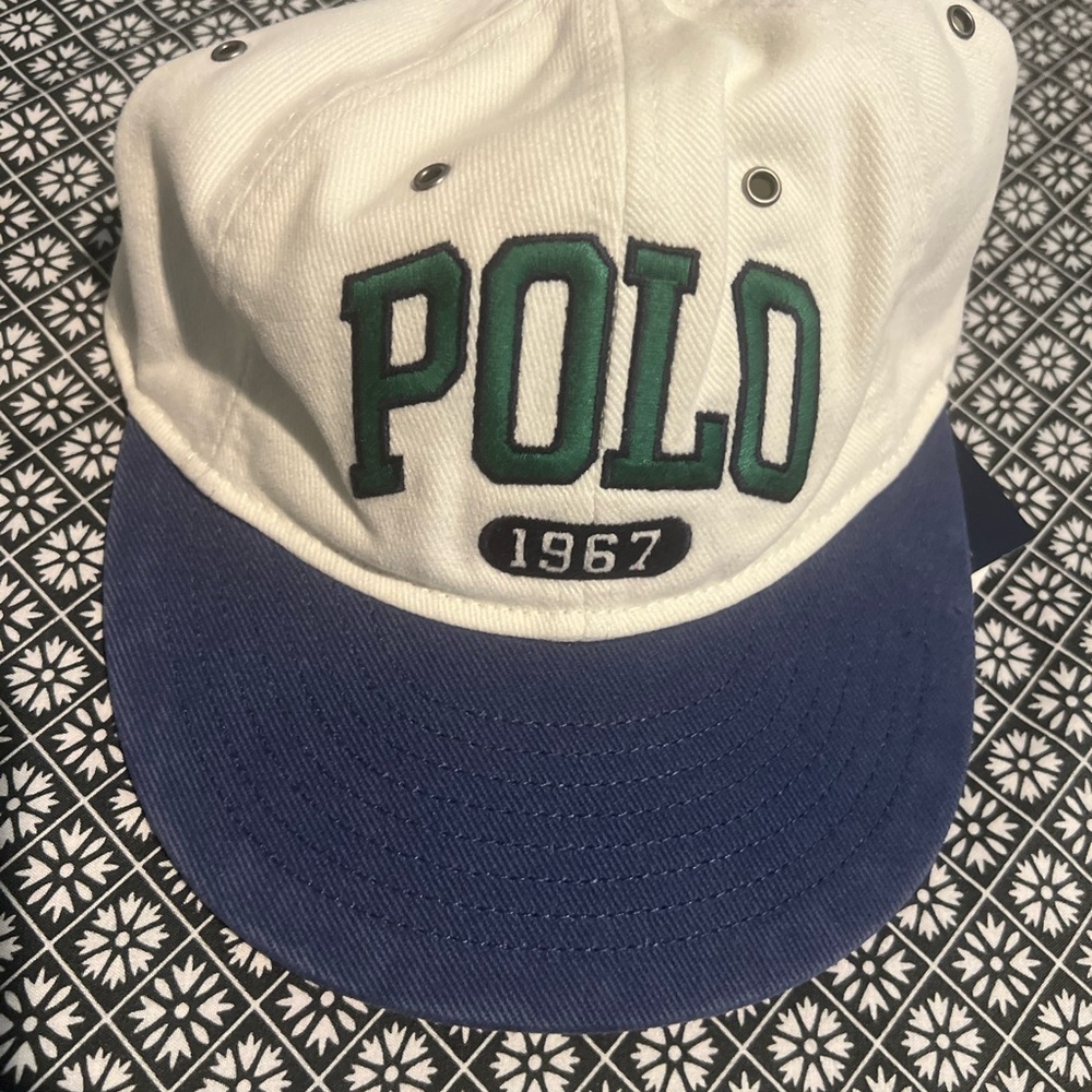 Polo by Ralph Lauren White and Blue Hat